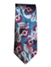 Christian Dior Blue & Red Polyester Floral Men's Ties Blue & Red