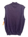 Masters Size L Purple Merino Wool Solid Quarter Zip Vest Men's Sweater Purple / L