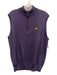 Masters Size L Purple Merino Wool Solid Quarter Zip Vest Men's Sweater Purple / L