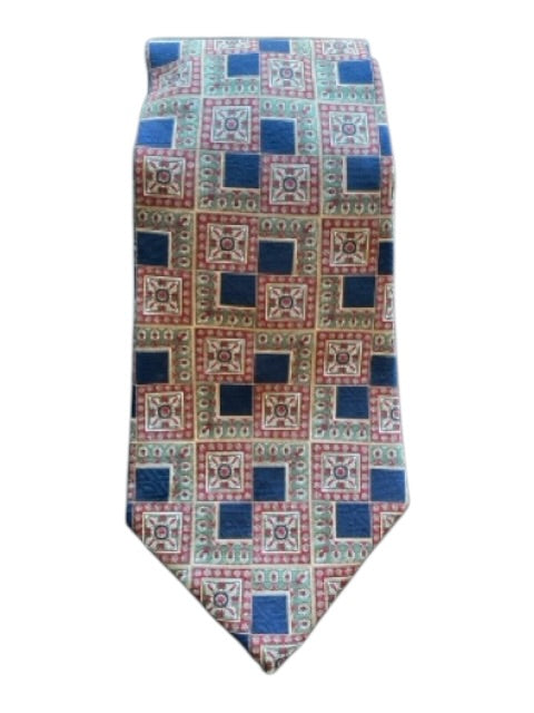 Givenchy Navy & Red Silk Abstract Men's Ties Navy & Red