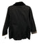 Barbour Size 6 Gray & Black Waxed Cotton Flap Pocket Zip & Snap Close Jacket Gray & Black / 6