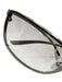 Gucci Silver Metal Frame Rectangle Gray Lens Gradient Sunglasses Silver