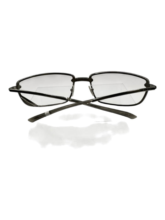 Gucci Silver Metal Frame Rectangle Gray Lens Gradient Sunglasses Silver
