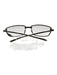 Gucci Silver Metal Frame Rectangle Gray Lens Gradient Sunglasses Silver