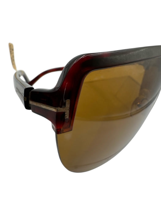 Tom Ford Case Incl Brown Acetate Shield Men's Sunglasses Brown