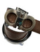 Salvatore Ferragamo AS IS - Scratched Brown & Black Leather Reversible Belt Brown & Black / L