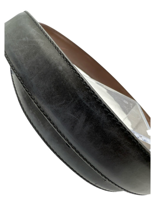 Salvatore Ferragamo AS IS - Scratched Brown & Black Leather Reversible Belt Brown & Black / L