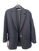 Vince Size XS Black Polyester Single Button Pockets Cropped Sleeve Blazer Black / XS