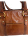 Dooney & Bourke Brown Leather Whipstitching Gold Hardware Zip closure Tassel Bag Brown / Medium
