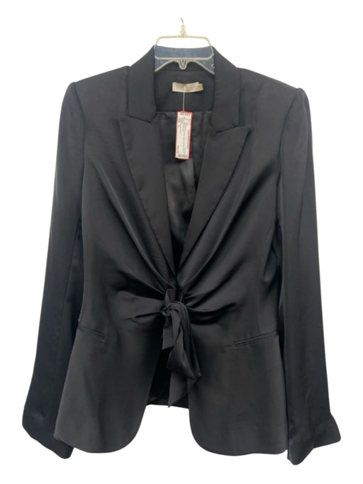 Ramy Brook Size 10 Black Polyester Solid Sash Belt Blazer Jacket Black / 10