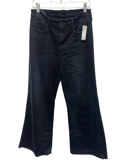 Mother Size 30 Black Denim Wide Leg Jeans Black / 30