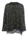 Anthropologie Size M Black & Blue Mutli color Fringe Gold button Sweater Black & Blue Mutli color / M