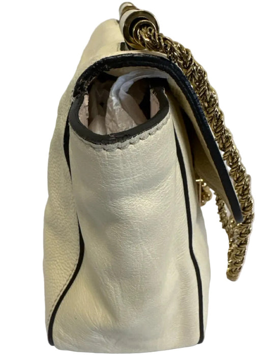 Chloe Cream Leather Gold hardware Chain Crossbody Bag