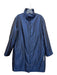 Armani Collezioni Size 10 Blue & Black Acetate Blend Long Sleeve Coat Coat Blue & Black / 10
