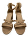 Eileen Fisher Shoe Size 11 Gold Suede Upper Ankle Strap Metallic Sandals Gold / 11