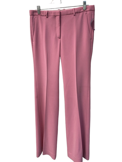Theory Size 8 Light Pink Polyester High Rise Straight Leg Clasp Close Pants Light Pink / 8