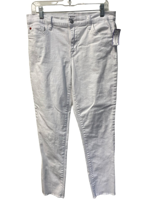 Hudson Size 29 White Cotton Skinny High Rise Capri 5 Pocket Jeans White / 29