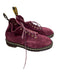 Dr Marten Shoe Size 8 Burgundy Suede Lace Up Block Heel Ankle High Boots Burgundy / 8