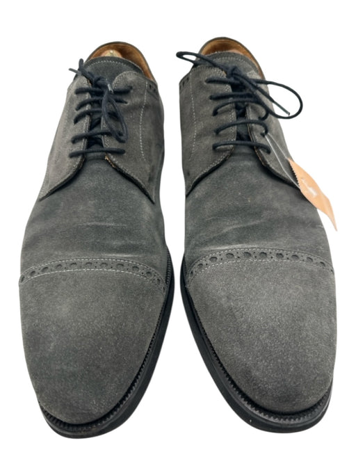 Magnanni Shoe Size 13 Gray Suede Solid Dress Men's Shoes Gray / 13