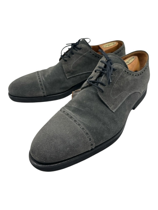 Magnanni Shoe Size 13 Gray Suede Solid Dress Men's Shoes Gray / 13