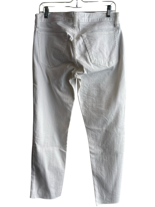 Rag & Bone Size 27 White Cotton 5 Pocket Mid Rise Straight Leg Raw Hem Jeans White / 27