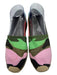 Valentino Shoe Size 39 Black & Multi Canvas Leather Lining Camo Espadrille Black & Multi / 39