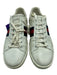 Gucci Shoe Size 38.5 White, Navy, Red Leather Lace Up Gucci Web Low Top Sneakers White, Navy, Red / 38.5