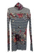 Jean Paul Gaultier Size L Gray, Blue, Multi Polyamide Mesh Stripes & Fruit Dress Gray, Blue, Multi / L