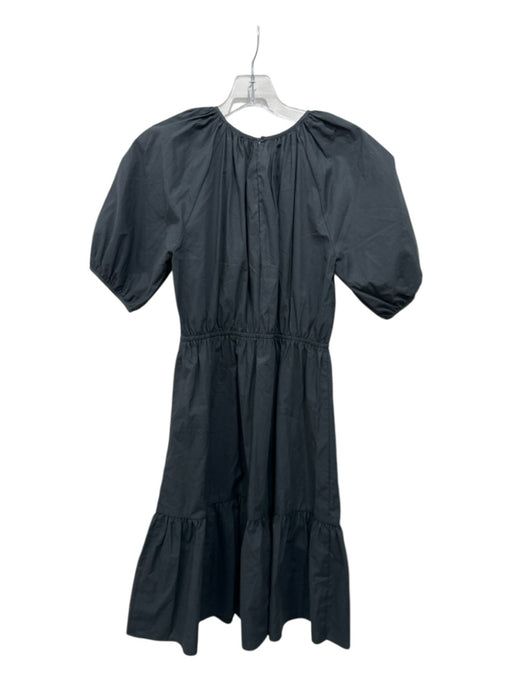 Rails Size XS Black Cotton & Lyocell Short Sleeve Elastic Waist Tiered Dress Black / XS