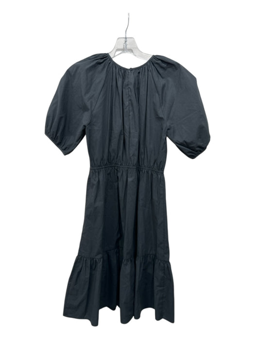 Rails Size XS Black Cotton & Lyocell Short Sleeve Elastic Waist Tiered Dress Black / XS