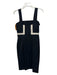 Diane Von Furstenberg Size 6 Black & Beige cotton & polyamide Sleeveless Dress Black & Beige / 6