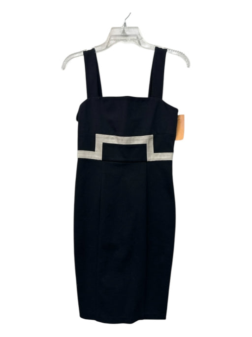 Diane Von Furstenberg Size 6 Black & Beige cotton & polyamide Sleeveless Dress Black & Beige / 6
