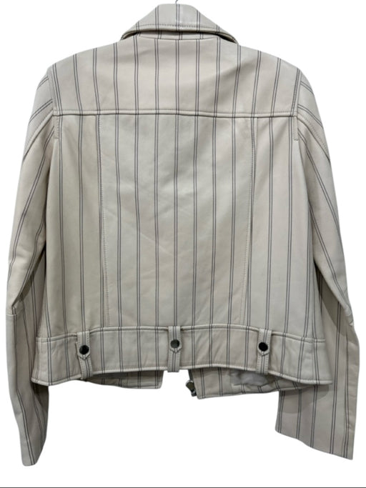 Derek Lam 10 Crosby Size 2 Cream & Brown Lamb leather Silver Hardware Jacket Cream & Brown / 2