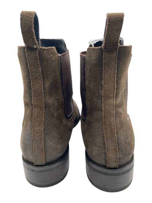 Thursday Boot Co. Shoe Size 9 Olive Brown Suede Elastic Ankle Pull Tab Boots Olive Brown / 9