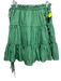 Marc Jacobs Size Small Green Silk Drawstring Elastic Waist Tiered Skirt Green / Small