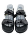Alexandre Birman Shoe Size 40 Black Leather Double Strap Bow Detail Sandals Black / 40