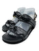 Alexandre Birman Shoe Size 40 Black Leather Double Strap Bow Detail Sandals Black / 40