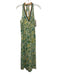 Poupette St. Barth Size S White, Green, Multi Cotton Fringe Swiss Dot Maxi Dress White, Green, Multi / S