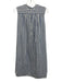 Nili Lotan Size M Blue & White Cotton Striped Sleeveless Midi Sash Inc Dress Blue & White / M