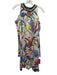 Etro Size 44 White & Multi Shoulder Cut Out Long Sleeve All Over Print Dress White & Multi / 44