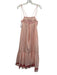 Zara Size S Pink & Multi Cotton Sleeveless Tie Shoulder Maxi Stitching Dress Pink & Multi / S