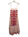 Zara Size S Pink & Multi Cotton Sleeveless Tie Shoulder Maxi Stitching Dress Pink & Multi / S