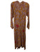 Natalie Martin Size S Pink, Yellow, Red Silk Long Sleeve Floral Print Maxi Dress Pink, Yellow, Red / S