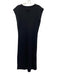 Anna Cate Size XS Black Cotton Sleeveless V Neck T Shirt Midi Dress Black / XS