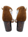 J. McLaughlin Shoe Size 9 Brown Suede Midi Block Heel Tortoiseshell Sandals Brown / 9
