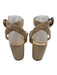 Gianvito Rossi Shoe Size 39.5 Beige Suede Jute Sandal Ankle Buckle Wedges Beige / 39.5
