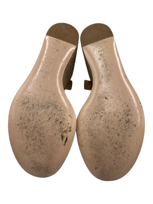 Gianvito Rossi Shoe Size 39.5 Beige Suede Jute Sandal Ankle Buckle Wedges Beige / 39.5