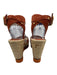 Paloma Barcelo Shoe Size 39 Red, Orange, & Beige Suede Espadrille Stripe Wedges Red, Orange, & Beige / 39