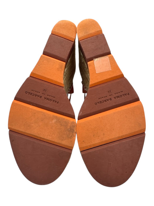Paloma Barcelo Shoe Size 39 Red, Orange, & Beige Suede Espadrille Stripe Wedges Red, Orange, & Beige / 39