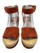 Paloma Barcelo Shoe Size 39 Red, Orange, & Beige Suede Espadrille Stripe Wedges Red, Orange, & Beige / 39